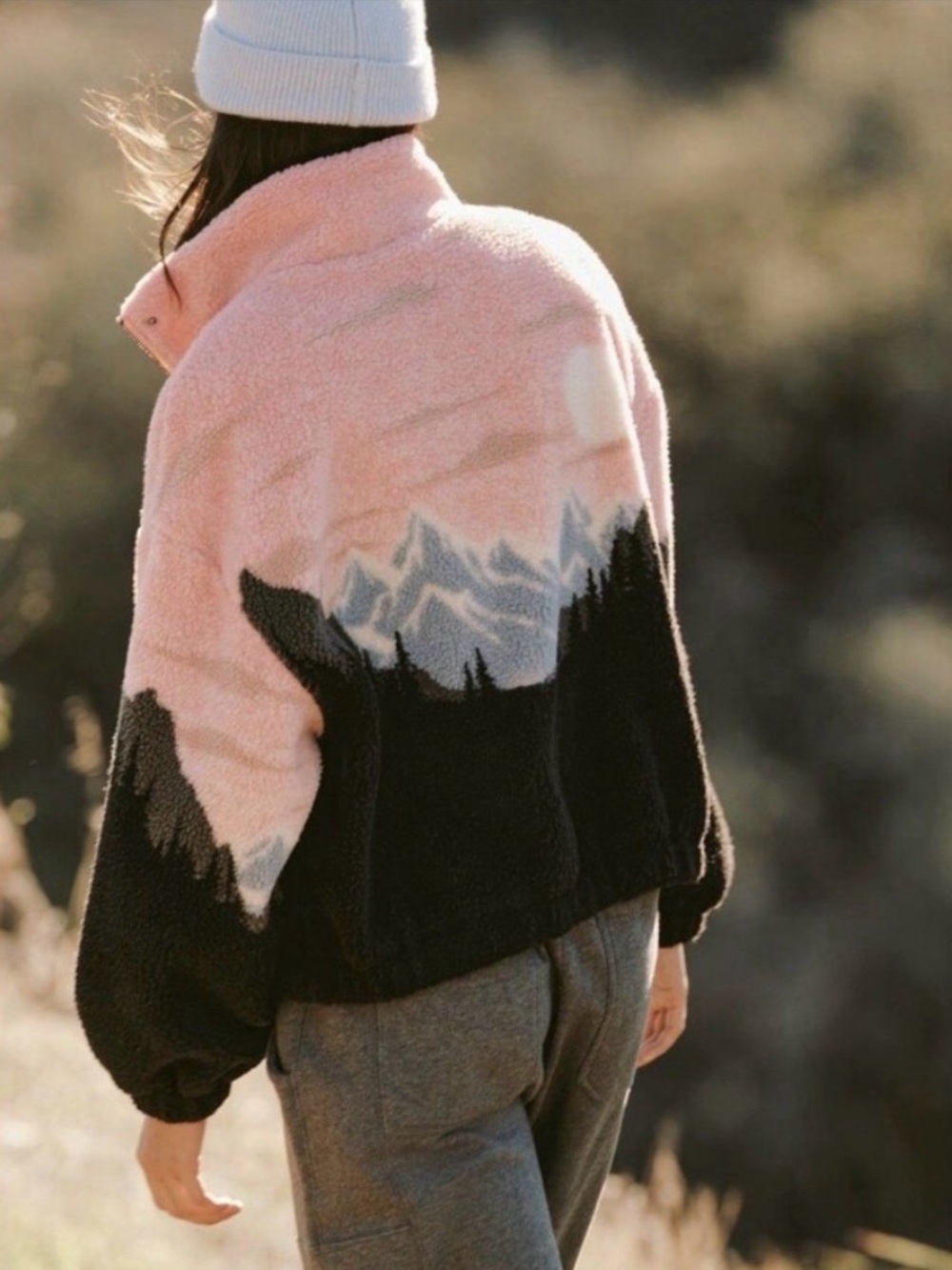 NWT Spiritual Gangster Amari Jacket Dawn Mountain Moon Lanscape Dreamy - Picture 7 of 7